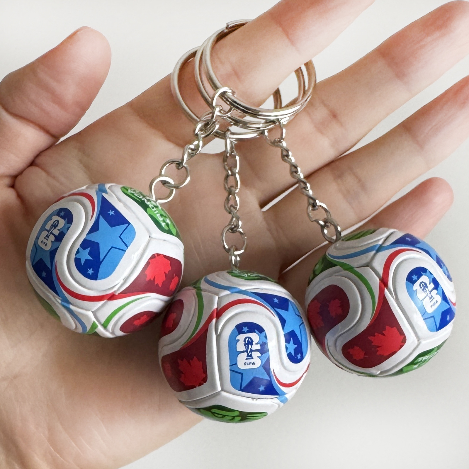 Mini Football Keychain – Soccer Ball Keyring Stylish Sports Key Holder Fifa 2026 - Image 2